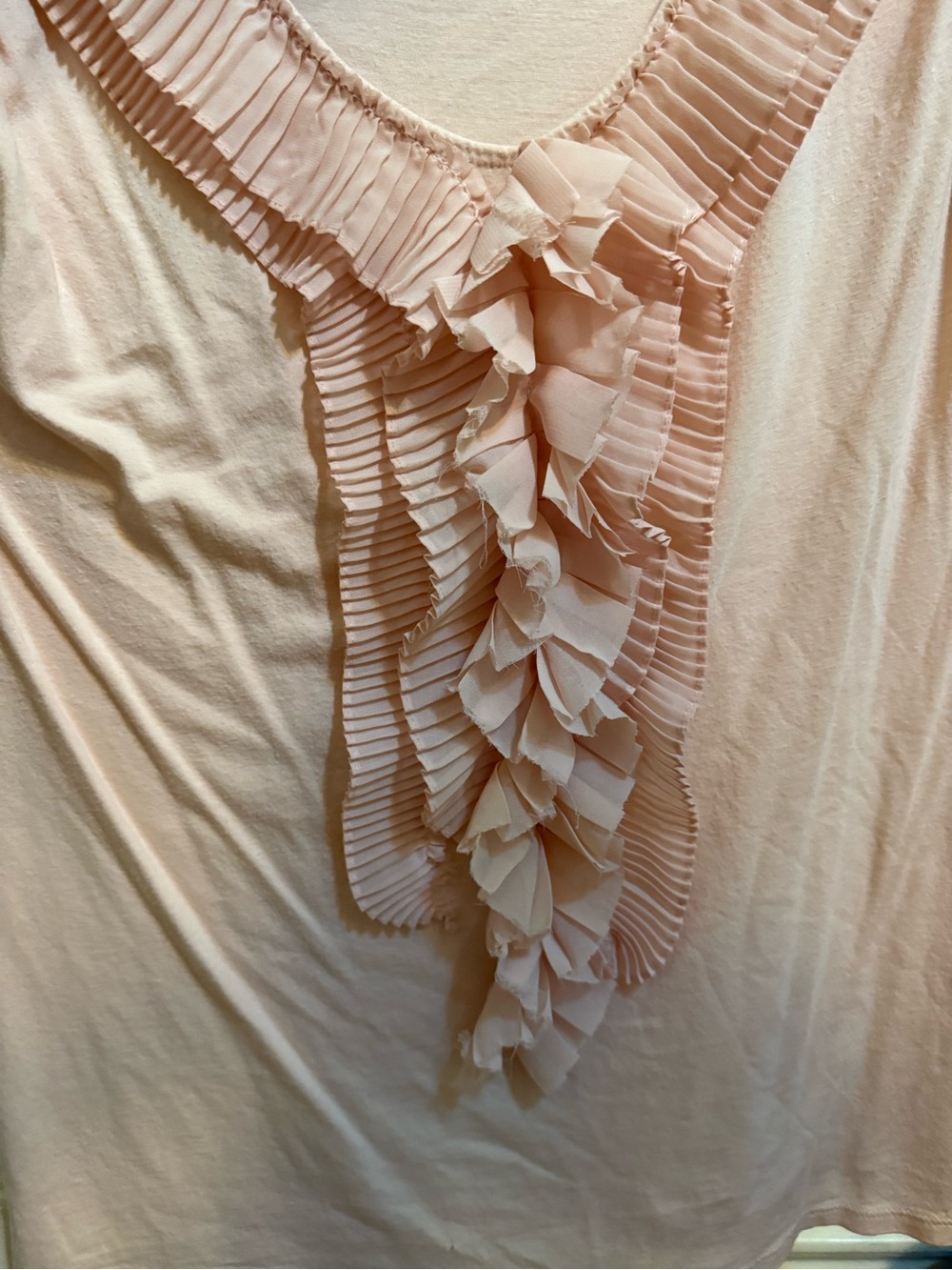 Gap Pink Ruffle V-Neck Top - Picture 3 of 6